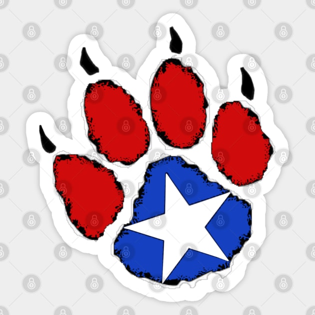 Patriot Paw Sticker by MoonClone